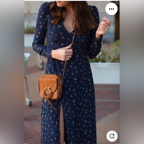 Madison & Berkeley Deep-V Midi Dress 100%Viscose | Nordstrom Size S - Picture 11 of 11